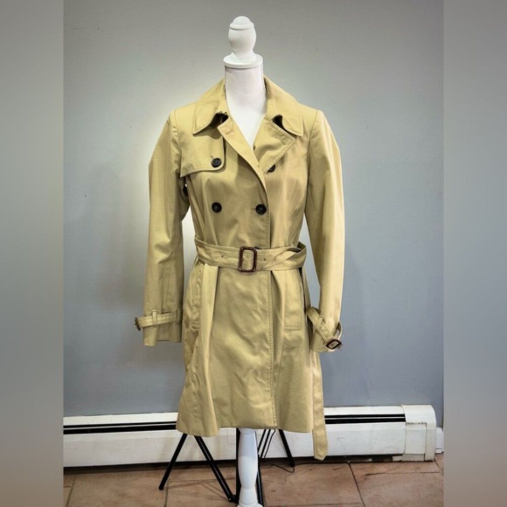 CLEARANCE! Tan J. Crew Collection Belted Trench Size 8 VGUC